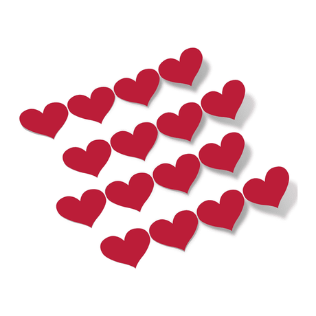 Red Hearts Vinyl Wall Decals