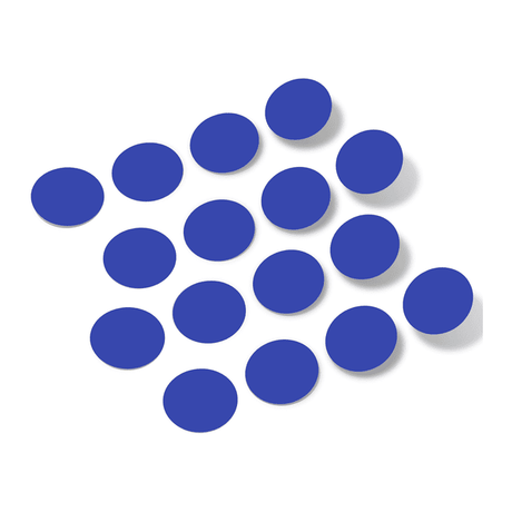 Blue polka dot circles wall decals