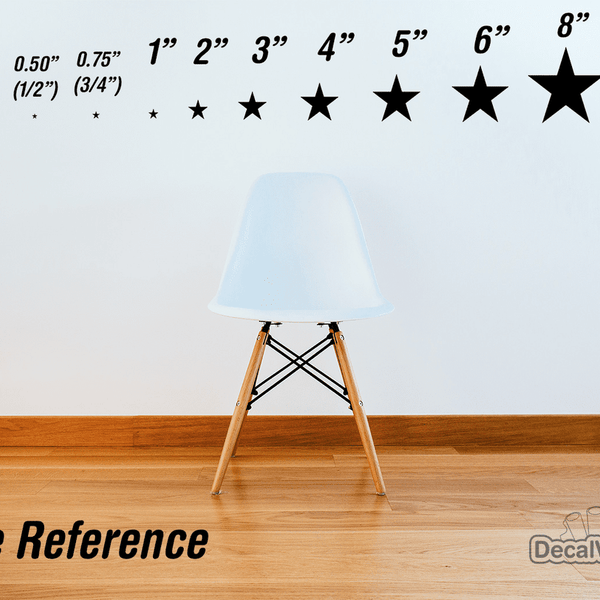 White Stars Vinyl Wall Decals