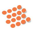 Orange polka dot circles wall decals