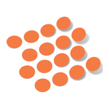 Orange polka dot circles wall decals