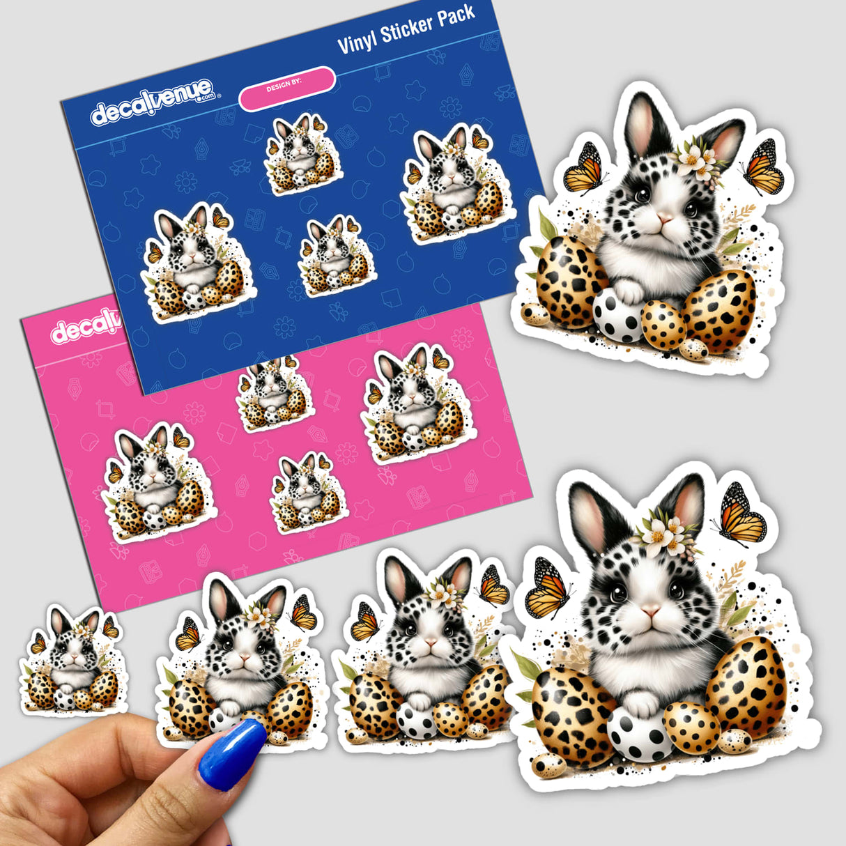 Leopard Easter Bunny with Eggs