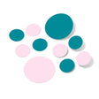 Baby Pink / Turquoise Polka Dot Circles Wall Decals