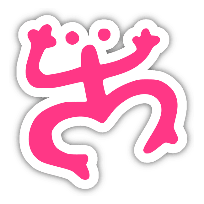 Hot Pink Coqui Taino Frog Sticker