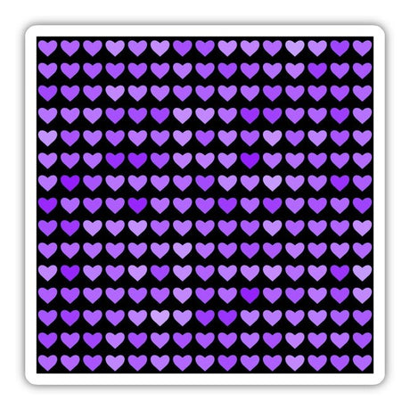 Heart Pattern with Pink-ish and Purple-ish Gradient Shades and Black Background ~ 2.28.24.6