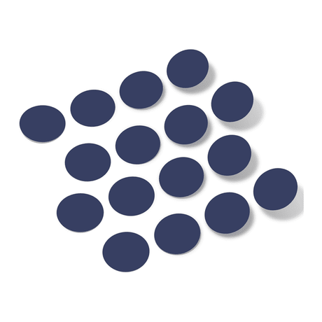 Navy Blue Polka Dot Circles Wall Decals