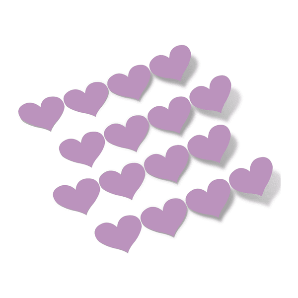 Lilac Hearts Vinyl Wall Decals
