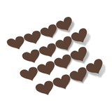 Chocolate Brown Hearts Vinyl Wall Decals