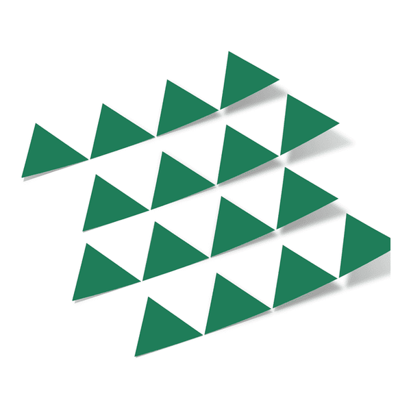 Green Triangles Vinyl Wall Decals