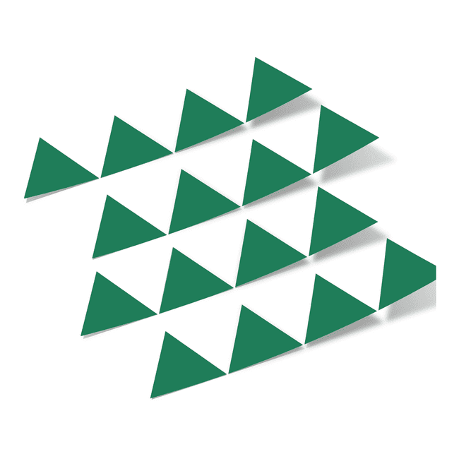Green Triangles Vinyl Wall Decals