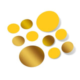 Yellow / Metallic Gold Polka Dot Circles Wall Decals