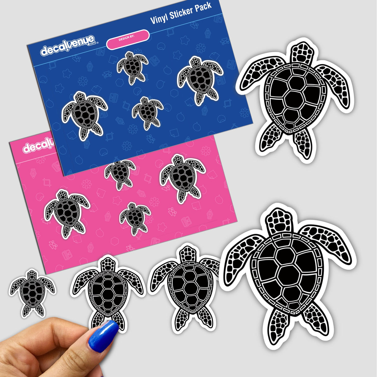 Green Sea Turtle Design - Black