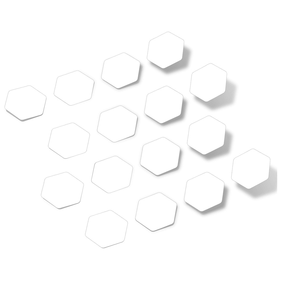 White Hexagon Vinyl Wall Decals