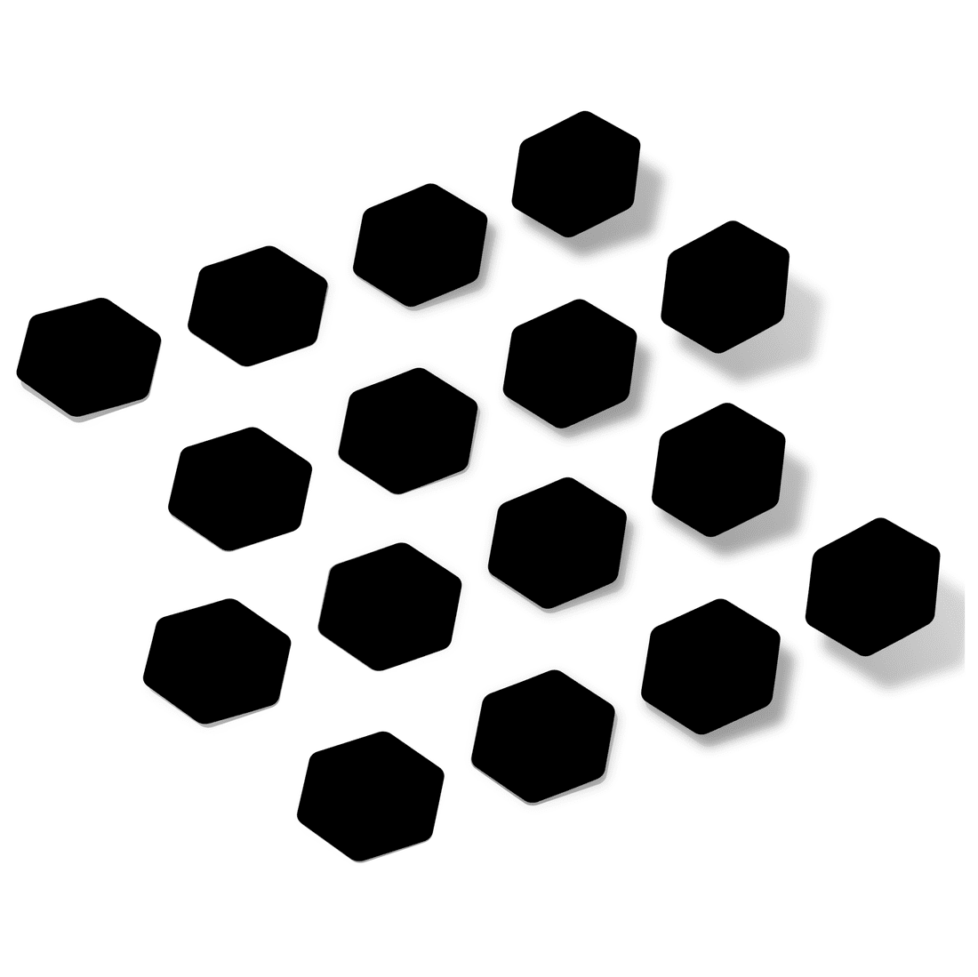 Black Hexagon Vinyl Wall Decals