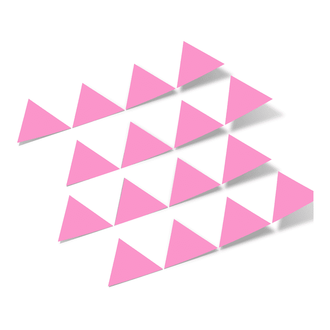Pink Triangles Vinyl Wall Decals