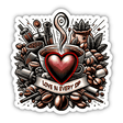 Heartfelt Brew Coffee Lover's Sticker