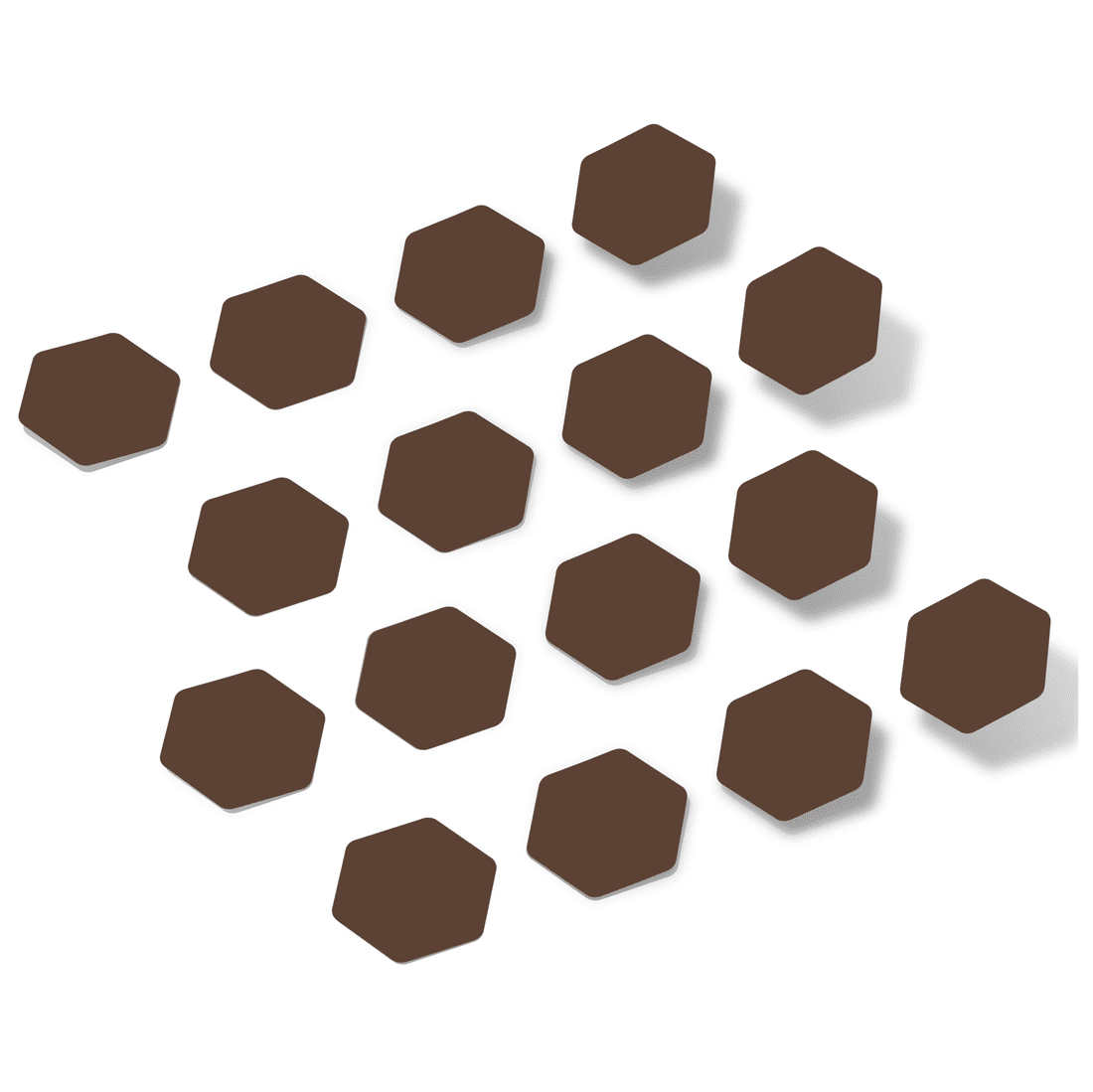 Chocolate Brown Hexagon Vinyl Wall Decals