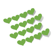 Lime Green Hearts Vinyl Wall Decals