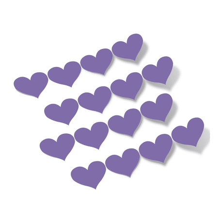 Lavender Hearts Vinyl Wall Decals