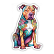 Colorful Paisley Patterned Pitbull