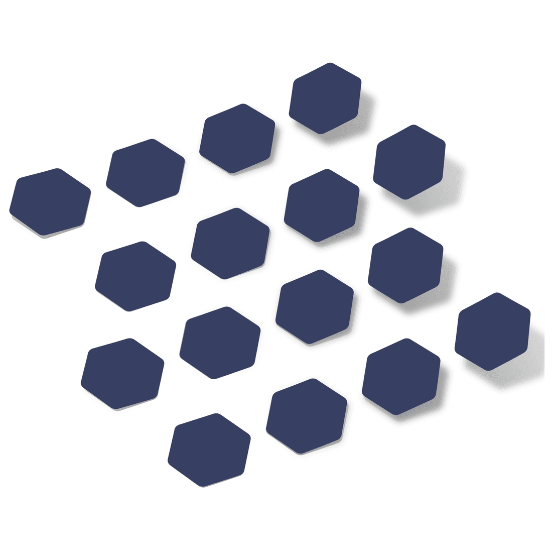 Navy Blue Hexagon Vinyl Wall Decals