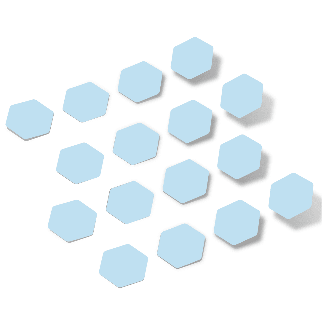 Baby Blue Hexagon Vinyl Wall Decals