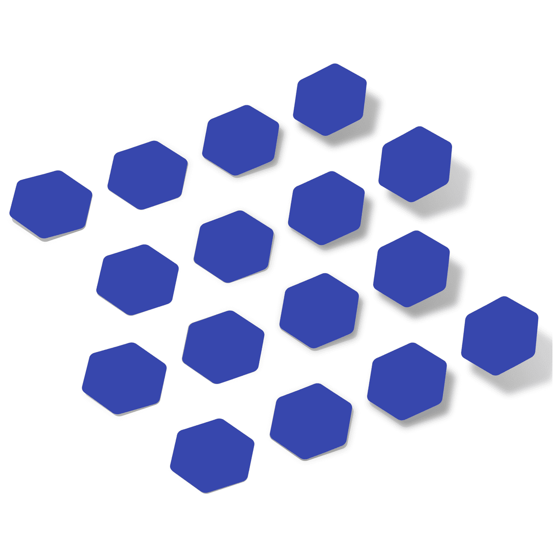 Blue Hexagon Vinyl Wall Decals