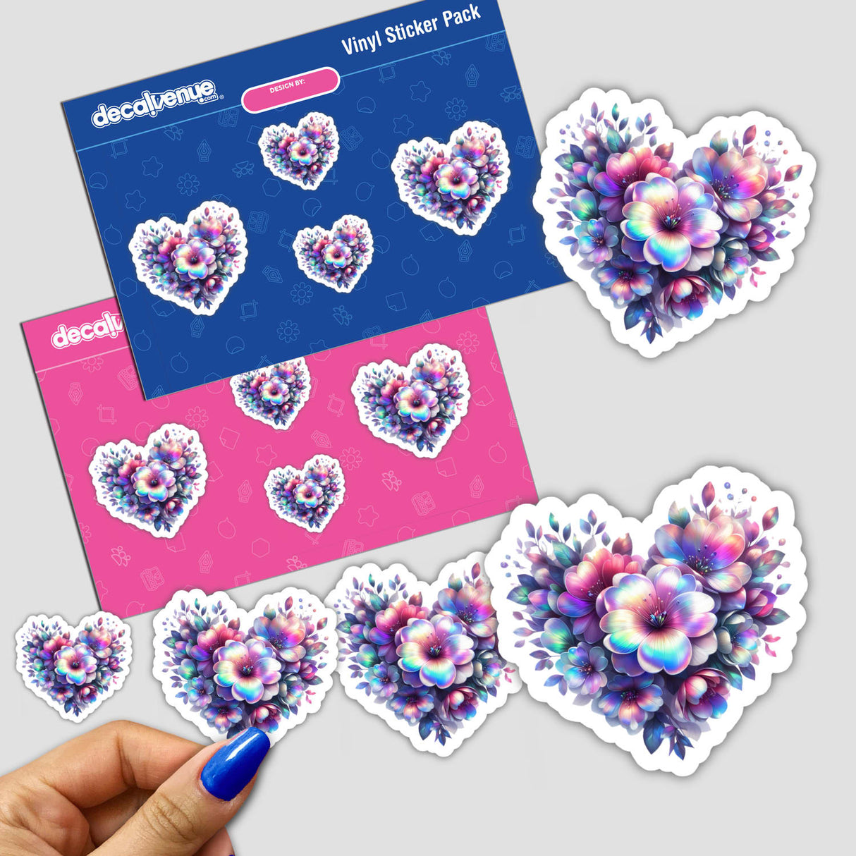 Iridescent Floral Heart