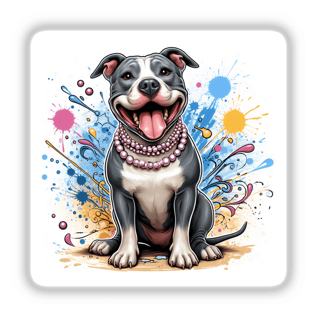 Pitbull Dog Pearl Choker