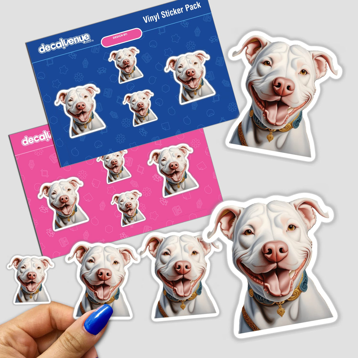 Happy White Pitbull
