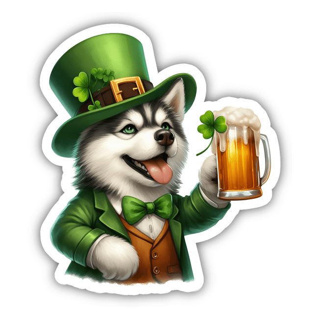St Patricks Day Husky Cheers