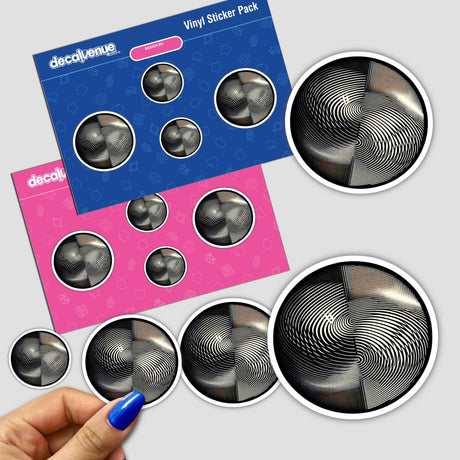 Captivating Circular Moiré Pattern Optical Illusion Stickers from Decal Venue