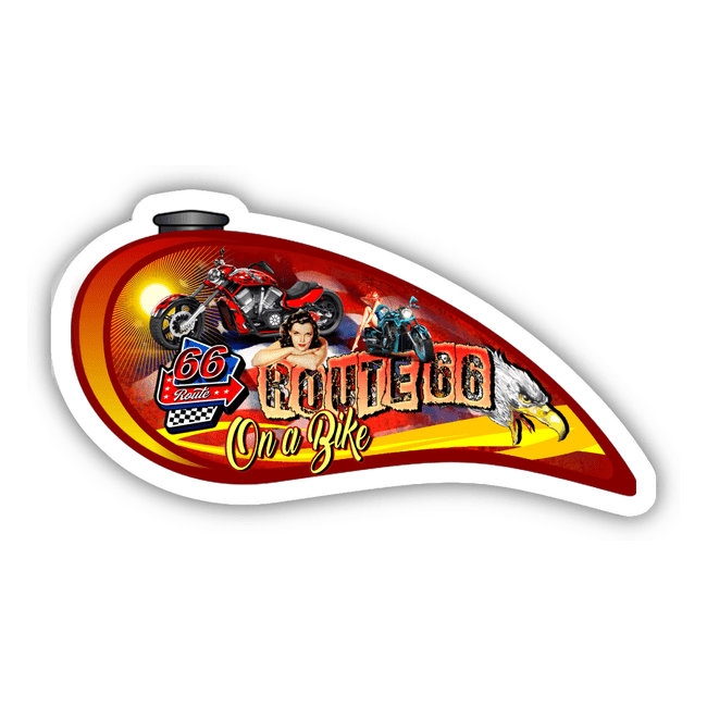 Route 66 teardrop motorcycle tank