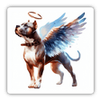 Watercolor Pitbull Angel w/Wings