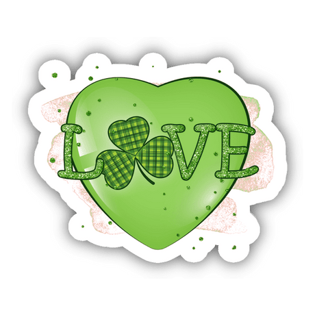 St Patrick's Love shamrock Sticker