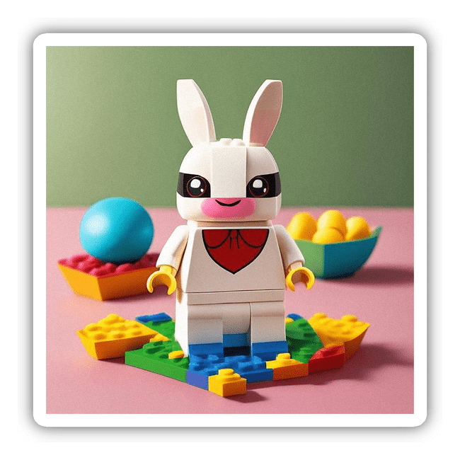 Brick Toys “Masked Bunny rabbit with Easter Eggs”