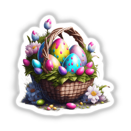 Easter eggs in a basket