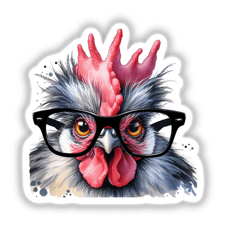 Nerdie Watercolor Silkie Chicken