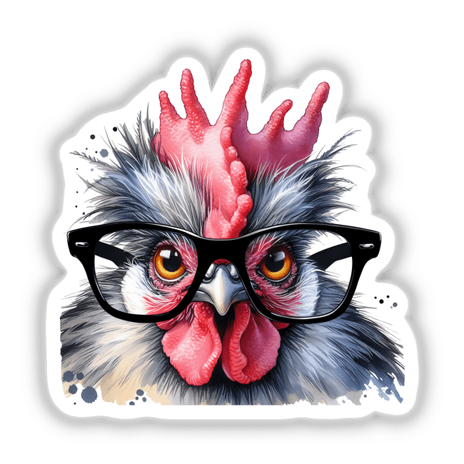 Nerdie Watercolor Silkie Chicken