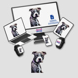 Gray Pitbull Portrait Style