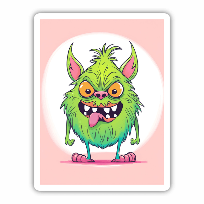 Adorable Angry Green Monster