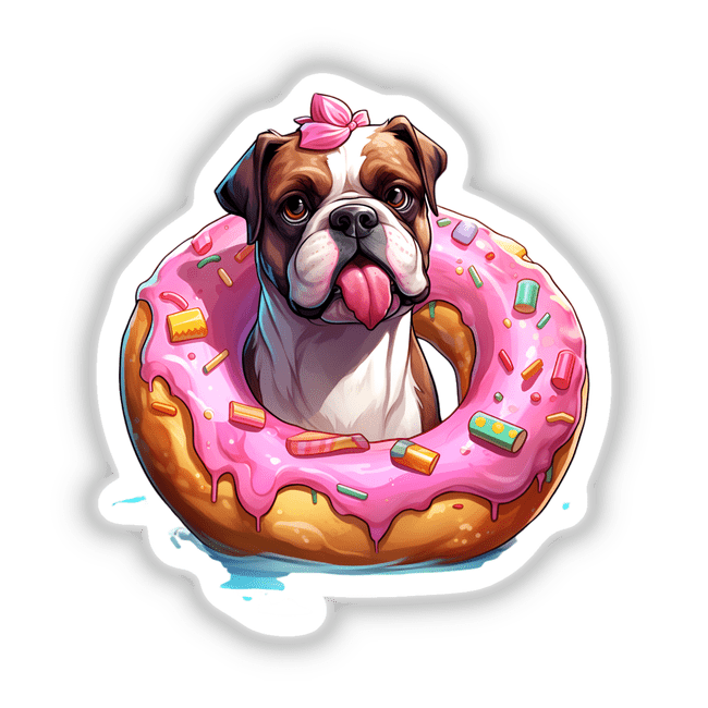 Dog Unicorn with donut