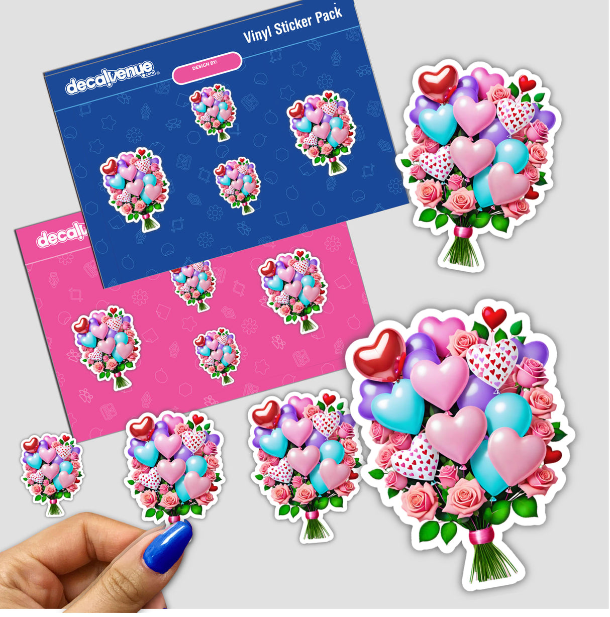 Bouquet Heart Balloons and Roses