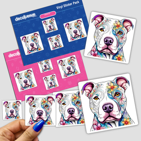 Floral Sugar Skull Pitbull