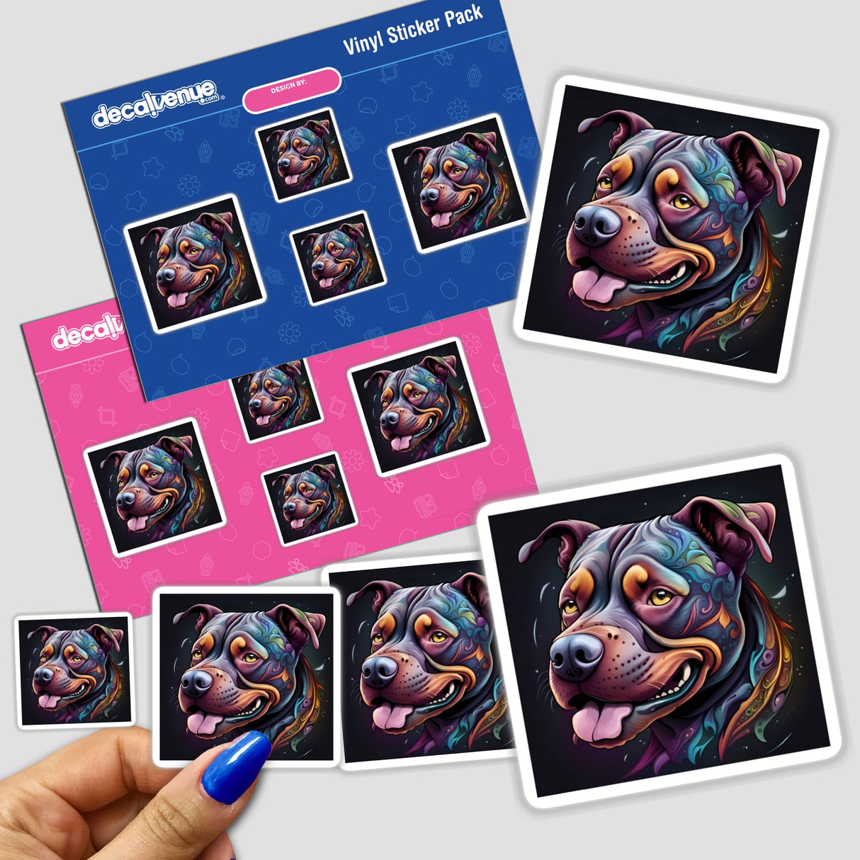 Patterned Happy Face Pitbull
