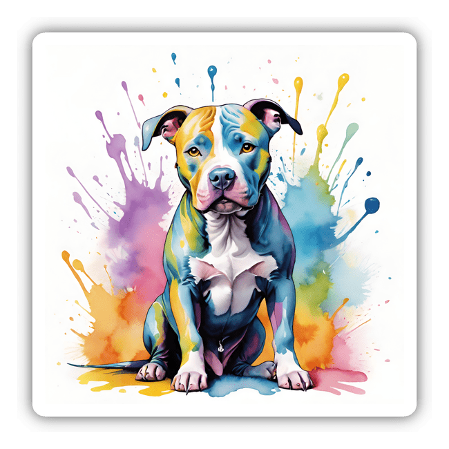 Paint Splattered Pitbull