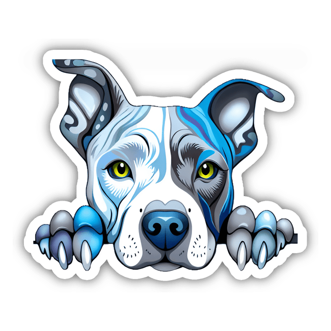 Blue Peeking Pitbull