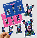 Blue Floral Pitbull