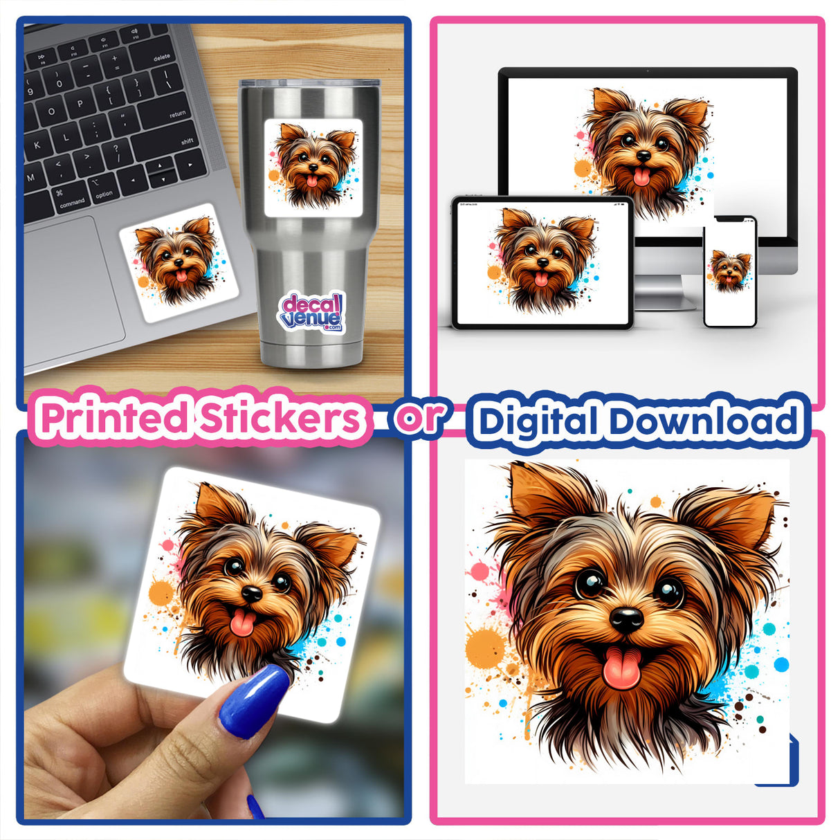 Crazy Yorkie Splatter