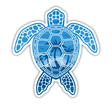 Tropical Island Sea Turtle Design in Blue